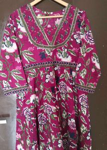New Unused PureCotton Flared Anarkali Suit