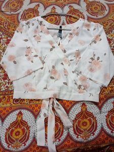 White Blouse/ Half Top