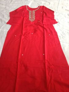 Red Straight Kurti