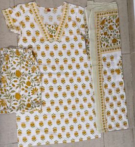 3 Piece Cotton Suit (44size)