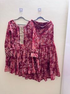 Inddus Floral Sharara Suit