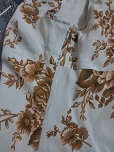Floral PRINT  One Piece Dress Imported Fabric
