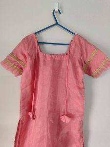 Pink Embroidered Kurta