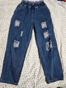 Distressed Denim Pants