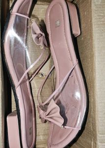Pink Bow Slide Sandals