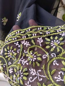 Chikankari Black Kurta and dupatta