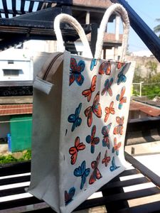 Butterfly Print Tote Bag