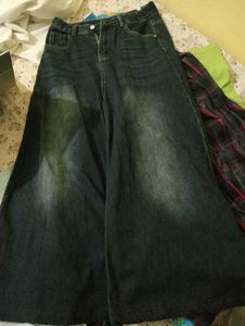 Wide Leg Denim Jeans