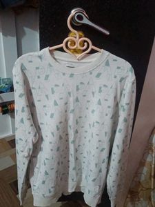 Patterned Crewneck Sweatshirt