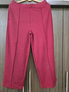 Burgundy Long Sleeve Top And trousers
