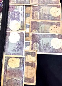 Vintage Used Rare Rs “1” fifteen notes