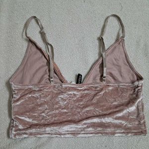 H&amp;M Velvet Bralette Top