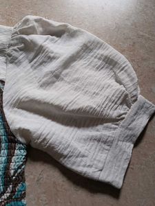 Zebra Print Puff Sleeve Top