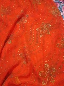 Saree Georgette Orange