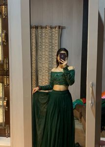 Off Shoulder Georgette Lehanga🎀💗