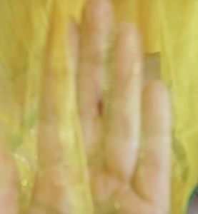 Yellow Net Frock With Churidar Pajama and dupatta