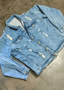 Oversized Ripped Denim Jacket