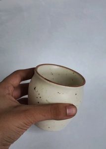 Cream Ceramic Handmade Kulhad Cup For Chai Etc