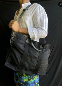 Black messenger bag