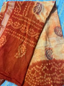 Orange Bandhani Dupatta