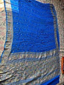 Pure Goergette khaddi weave  with blouse piec