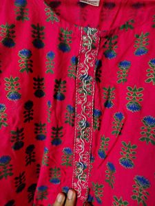 Printed Pink Kurta