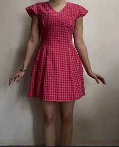 Pink Fit & Flare Dress