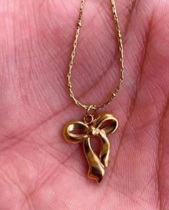 Gold-Plated Anti Tarnish Infinity Bow Pendant🎀