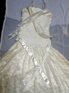 White Ethenic Gown For Girls