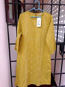 Dual Shade Mustard Yellow Kurti