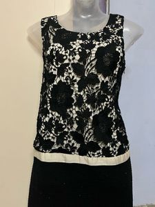 Pintrest Black Lace Mini Dress