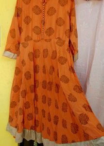 Peach Floral Print Kurti