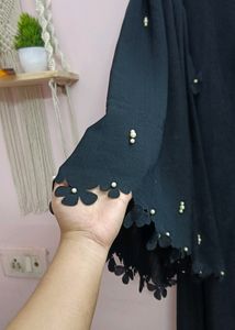 Imported Abaya With Designer Pearl Sleeves