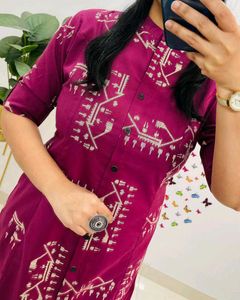 Elegant Purple Kurta Set