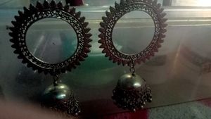 Silver Jhumka Earrings