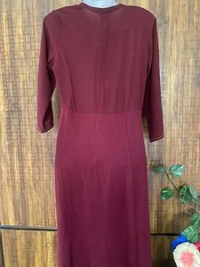 Stylish Long Dress Maroon