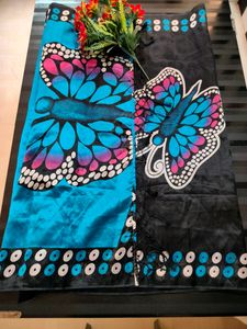 Digital Print Saree 🖤💙