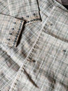Elegant Embroidered Plaid Kurti Set