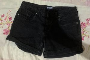 Denim Mini Jeans Black Colour.