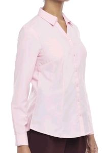 Women regular fit solid spread collar casual shirt