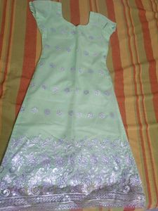 Pista Green Dupatta Set
