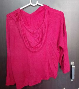 Red Hooded Sweatshirt