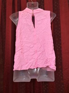 Mango Sleeveless Pink Top