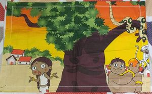 Chota Bheem 2 Set Single Bed Bedsheet With Covers
