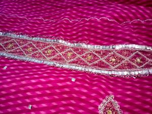 Pink Striped Saree