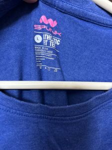 Spunk Blue Tee At 140/- Active Wear