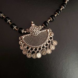Beaded Silver Necklace