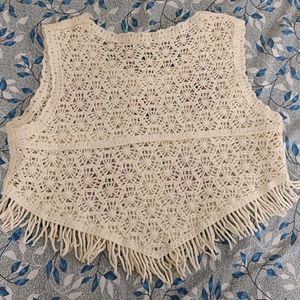 Crochet Flower Heart Vest
