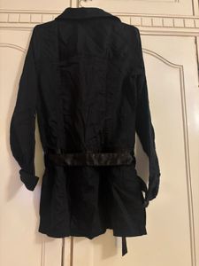 ESPRIT Chic Black Tunic Shirt with Tie-Waist