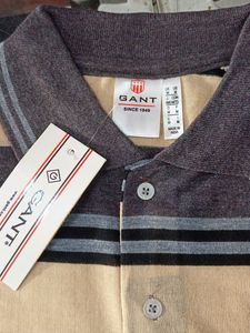 Gant Brown Cream Color T Shirt For Men Women